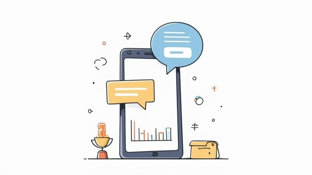 A graphic illustrating key components of an audience engagement strategy, including polls, Q&A, chat, and networking.