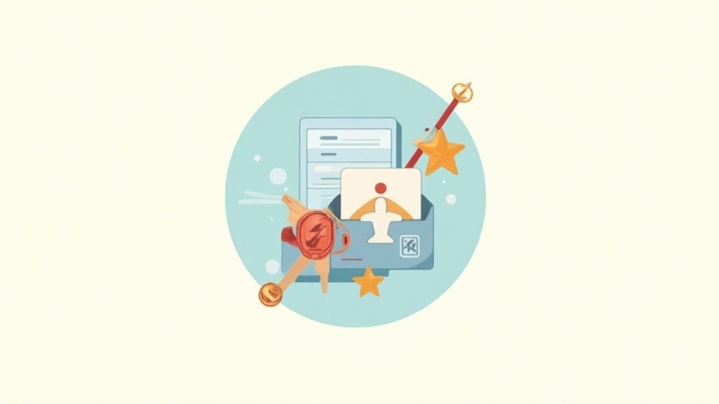 A visual representation of an email sender's reputation score on a gauge, pointing towards "Excellent".